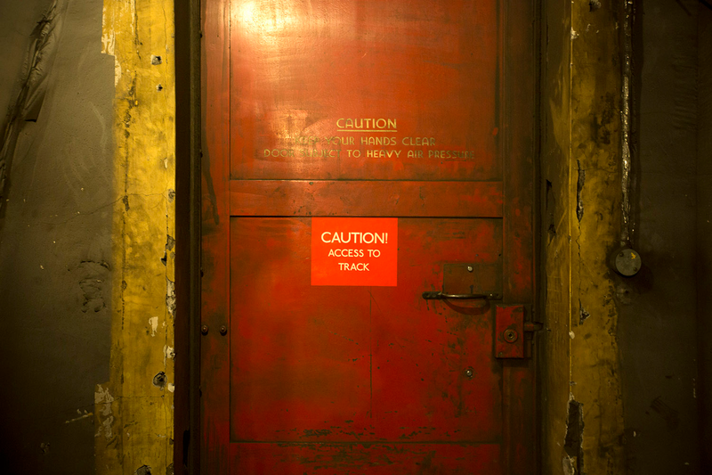 A door between the tunnel and tracks. Photo: Dan Kitwood/Getty Images.